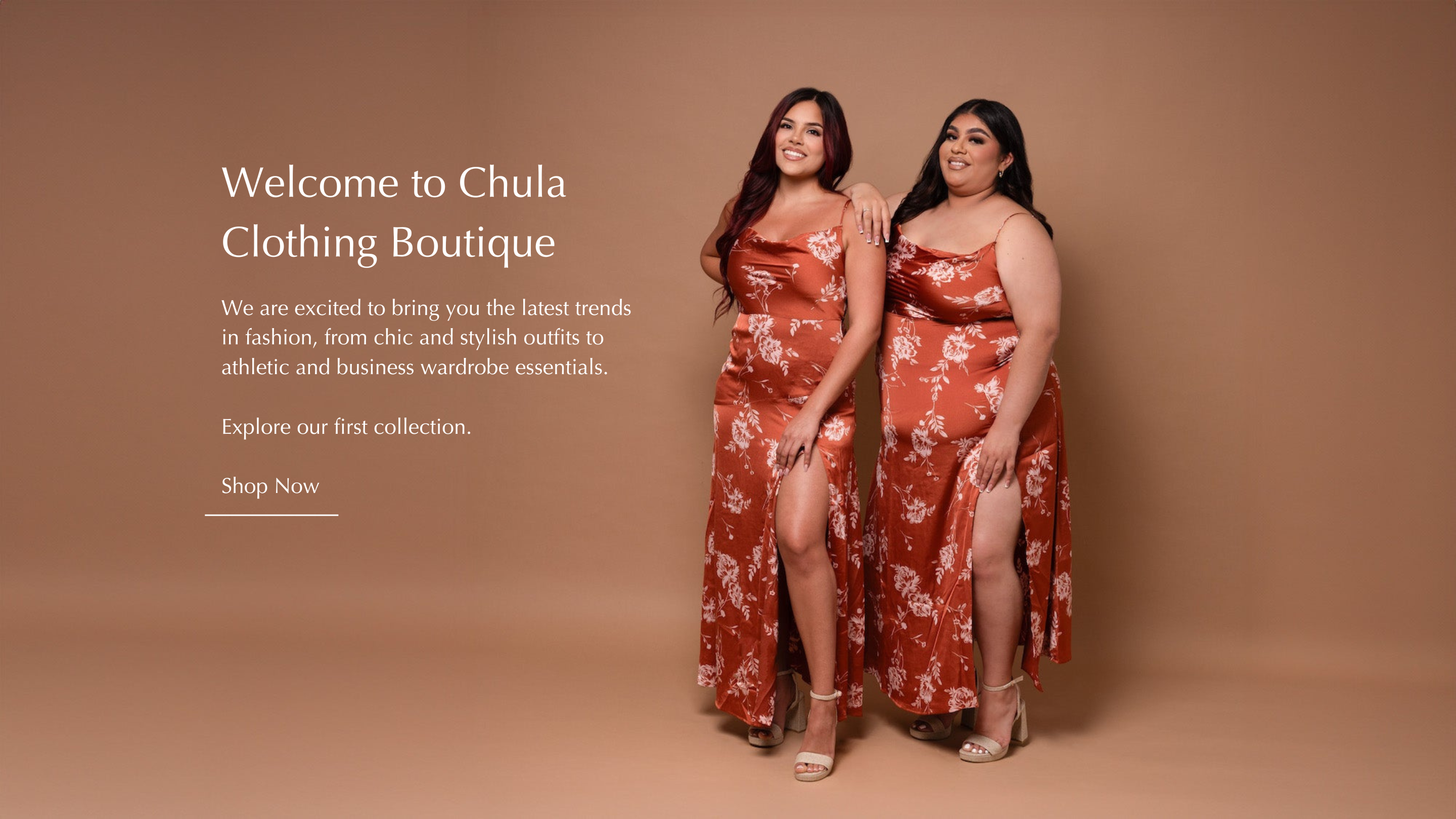 Welcome to Chula Clothing Boutique. We are excited to bring you the latest trends in fashion, from chic and stylish outfits to athletic and business wardrobe essentials. Explore our first collection.